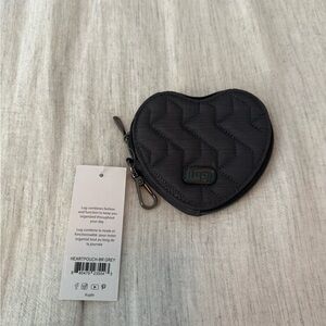 NEW Lug Heart-Shaped Quilted Pouch in Grey